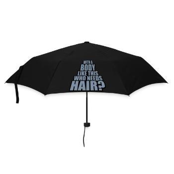 Qui a besoin de cheveux en disant - Parapluie standard - noir - Devant