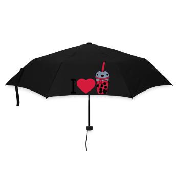 J’adore le thé à bulles - Parapluie standard - noir - Devant