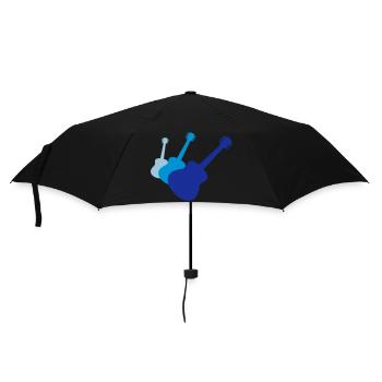 3 guitars guitar guitar play - Umbrella (small) - black - Front