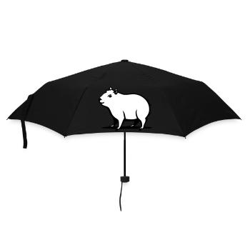 Un capybara mignon dans une tige de dessin animé - Parapluie standard - noir - Devant