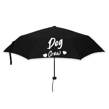 Dog Crew Herz - Regenschirm (klein) - Schwarz - Vorne