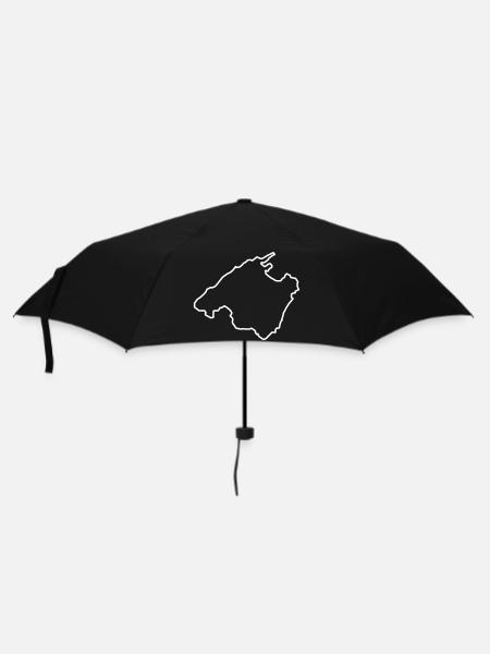 mallorca karte umriss - Regenschirm (klein) - Schwarz