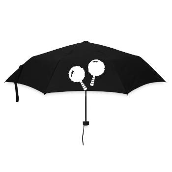 Pompons Pompoms Pom Poms Pom Pom Bommel - Parapluie standard - noir - Devant