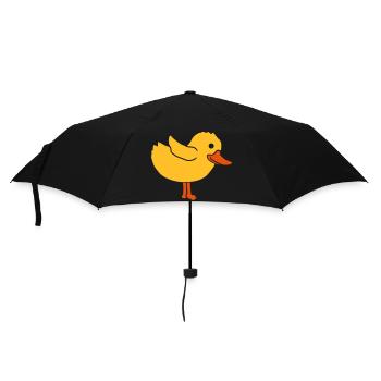 Duck Cute Chicken Chick - Umbrella (small) - black - Front