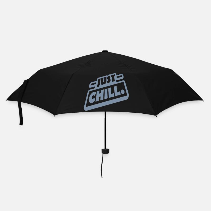 Just Chill Text Logo - Parapluie standard - noir