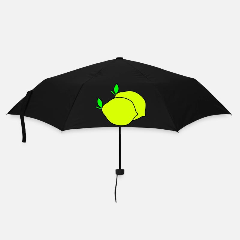 zitronen - Regenschirm (klein) - Schwarz