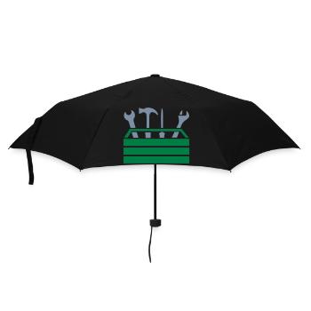 werkzeug werkstatt werkzeugkasten - Regenschirm (klein) - Schwarz - Vorne