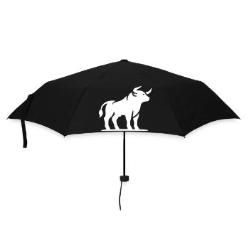 stier tier - Regenschirm (klein) - Schwarz - Vorne