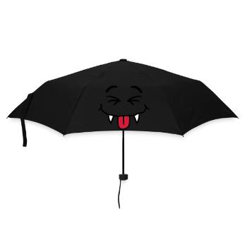 Visage de vampire drôle de bande dessinée vilain m - Parapluie standard - noir - Devant