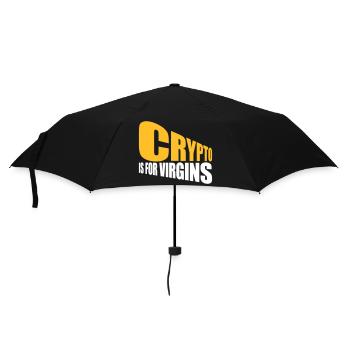 crypto is for virgins - Umbrella (small) - black - Front