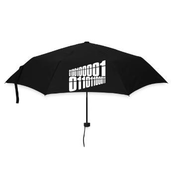 Binary Code Program Language - Umbrella (small) - black - Front
