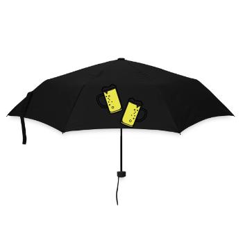 Beer glass beer mug beer - Umbrella (small) - black - Front