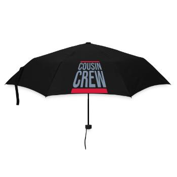 Leader Cousin Crew Team - Regenschirm (klein) - Schwarz - Vorne