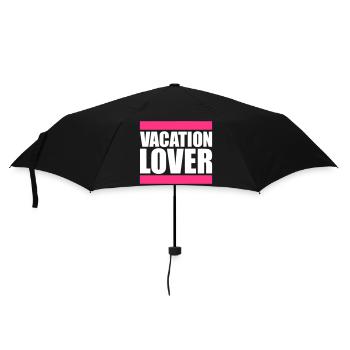Amoureux des vacances disant texte tirets lettrage logo - Parapluie standard - noir - Devant