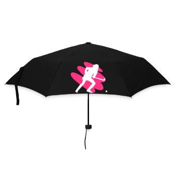 Fieldhockey Girl - Regenschirm (klein) - Schwarz - Vorne