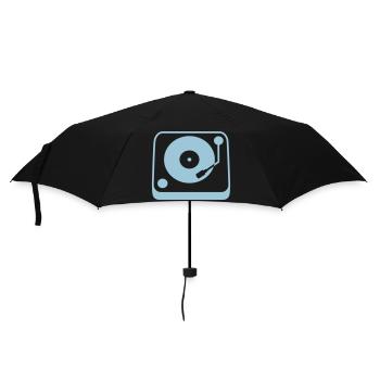 Mixer Party DJ Vinyl Record Music Love - Umbrella (small) - black - Front