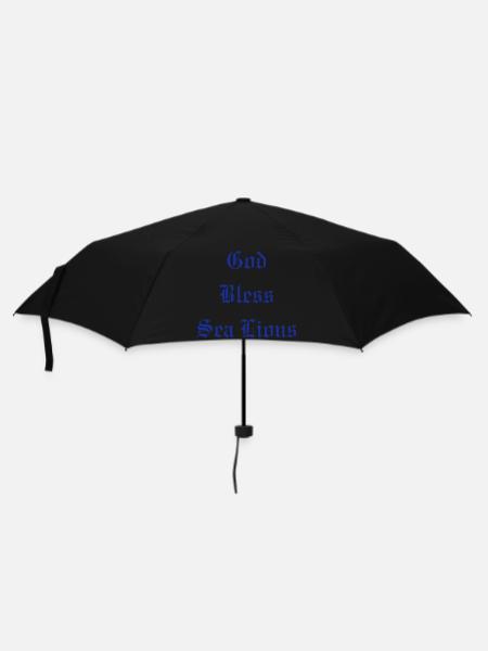 GodBlessSeaLions - Regenschirm (klein) - Schwarz