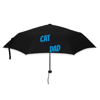 Cat Dad Logo Design - Regenschirm (klein) - Schwarz - Vorne