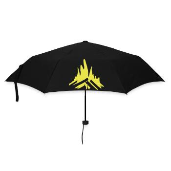 Campfire Camping Nature Forest Fire Vector 4 - Umbrella (small) - black - Front