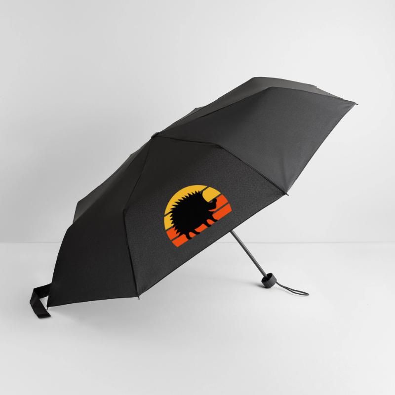 Hérisson heureux devant un demi-soleil Parapluie standard