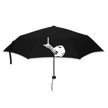 Schnecke - Regenschirm (klein) - Schwarz - Vorne