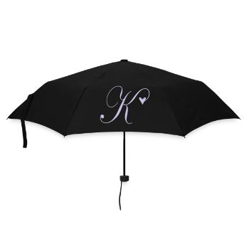Monogram K Heart Vine - Umbrella (small) - black - Front