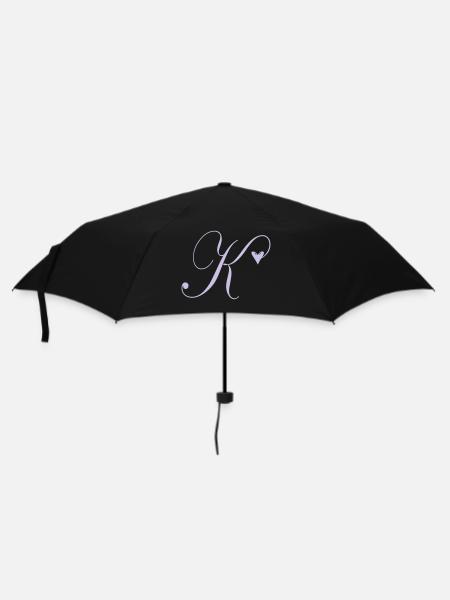 Monogramme K Vigne Coeur - Parapluie standard - noir