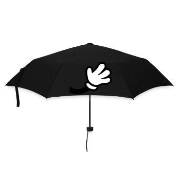 Agiter la main de la bande dessinée - Parapluie standard - noir - Devant