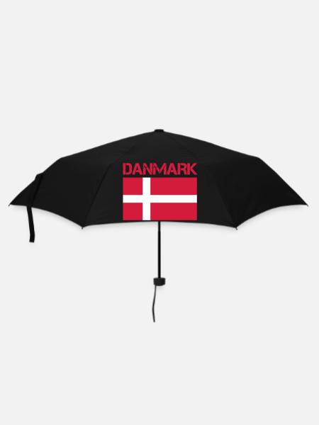 danmark - Regenschirm (klein) - Schwarz