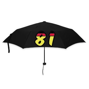 81 Number Symbol Germany - Umbrella (small) - black - Front