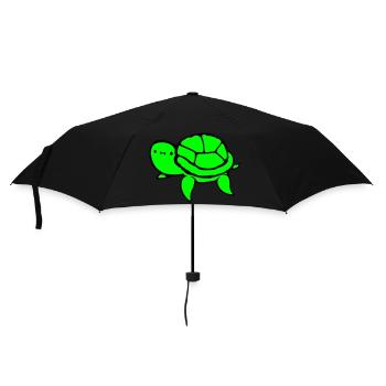 Water turtle cute cute swimming happily - Umbrella (small) - black - Front