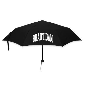 Bräutigam - Regenschirm (klein) - Schwarz - Vorne