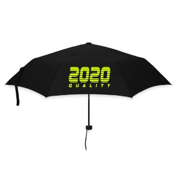 2020 quality | Farbe änderbar - Regenschirm (klein) - Schwarz - Vorne
