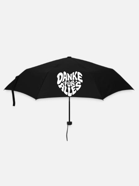 Danke für alles - Regenschirm (klein) - Schwarz