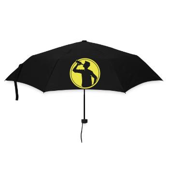 Drinker Beer Silhouette - Umbrella (small) - black - Front