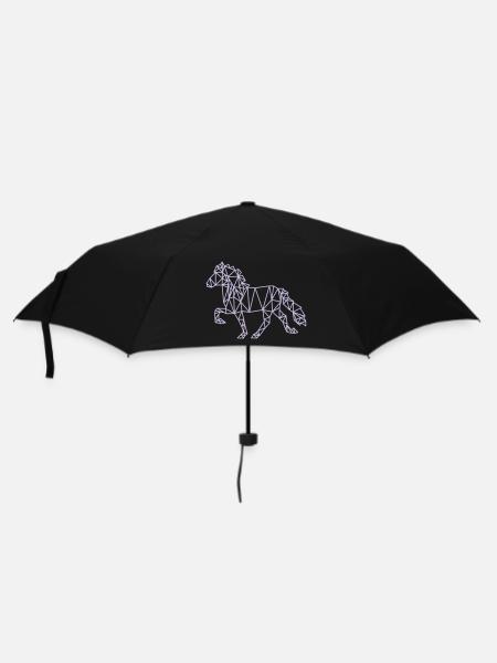Isländer - Regenschirm (klein) - Schwarz