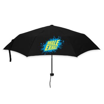 inhale exhale yoga quote - Umbrella (small) - black - Front