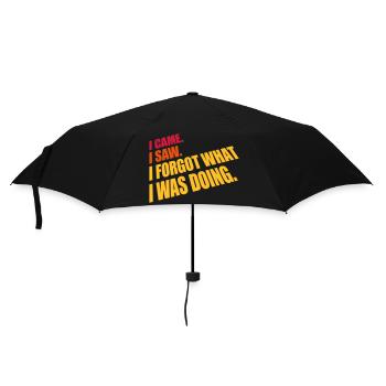 I came saw forget - Umbrella (small) - black - Front
