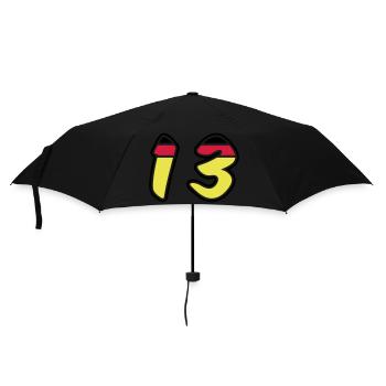 13 Zahl symbol Germany - Regenschirm (klein) - Schwarz - Vorne
