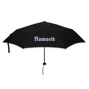 Namasté - Regenschirm (klein) - Schwarz - Vorne