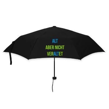 Alt aber nicht veraltet - Regenschirm (klein) - Schwarz - Vorne