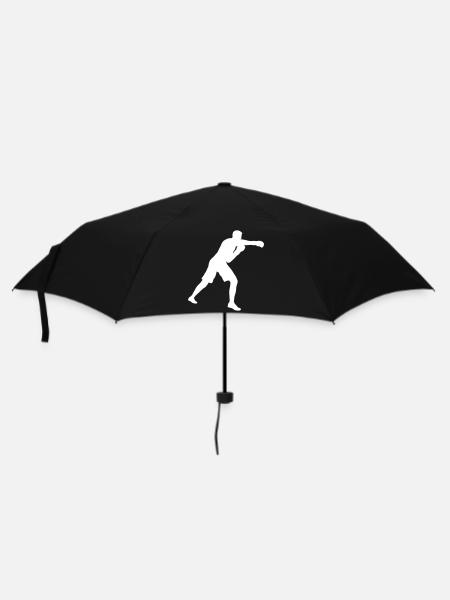 Boxeur boxeur sur le ring de boxe - Parapluie standard - noir