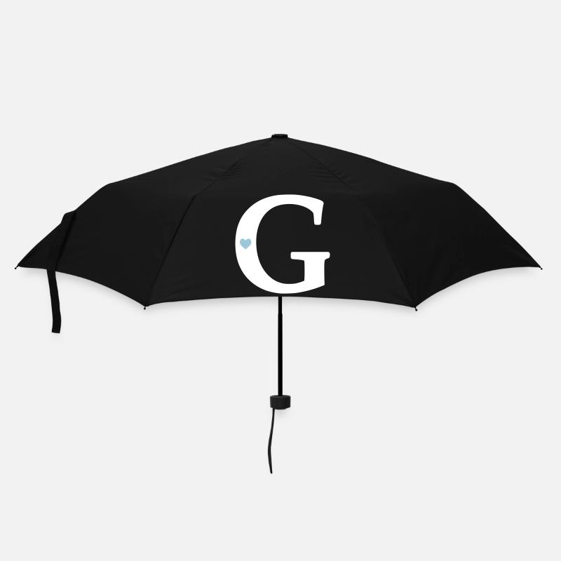 Buchstabe G Anfangsbuchstabe - Regenschirm (klein) - Schwarz