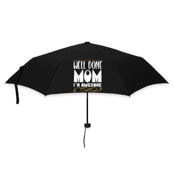 Well Done Mom I ́m Awesome - Umbrella (small) - black - Front