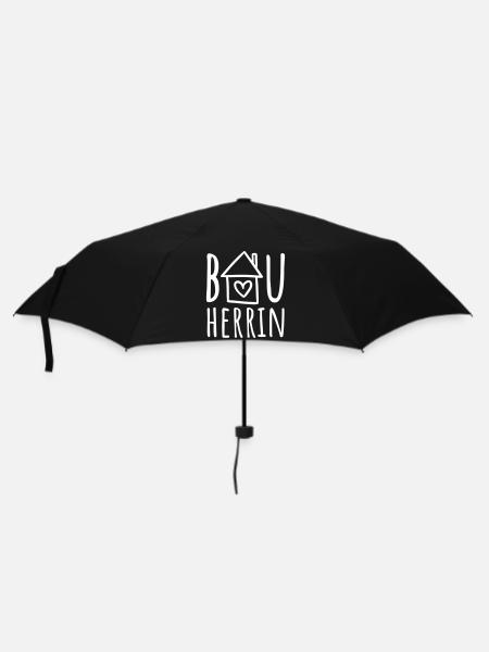 Bauherrin (Farbwechsel / Farbe änderbar) - Regenschirm (klein) - Schwarz