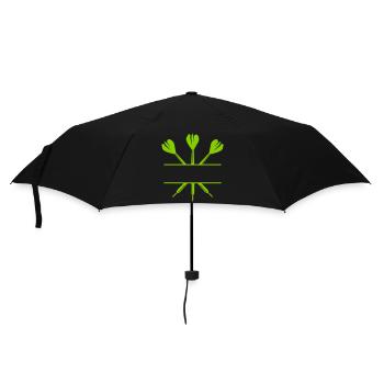 darts - Regenschirm (klein) - Schwarz - Vorne