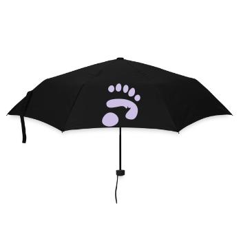 panda paw print - Umbrella (small) - black - Front