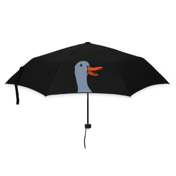Funny Comic Goose Head - Umbrella (small) - black - Front