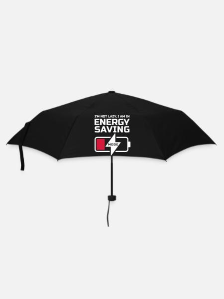 I'M NOT LAZY, I AM ENERGY SAVING MODE - Umbrella (small) - black