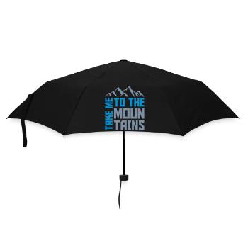To the mountains quote - Umbrella (small) - black - Front